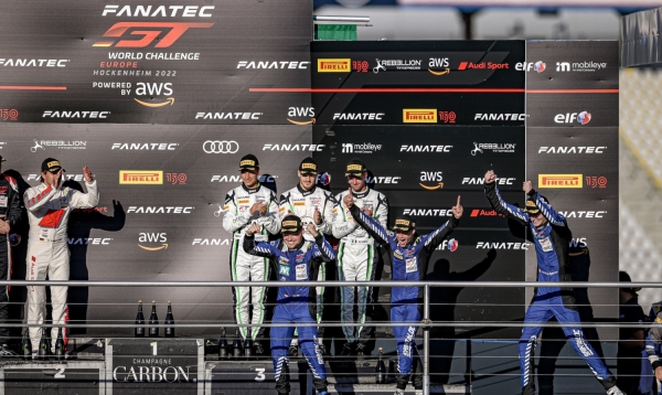 Першая доўгі час перамога экіпажа Saint&eacute;loc Junior Team на этапе серыі GT World Challenge Europe у Хокенхайме