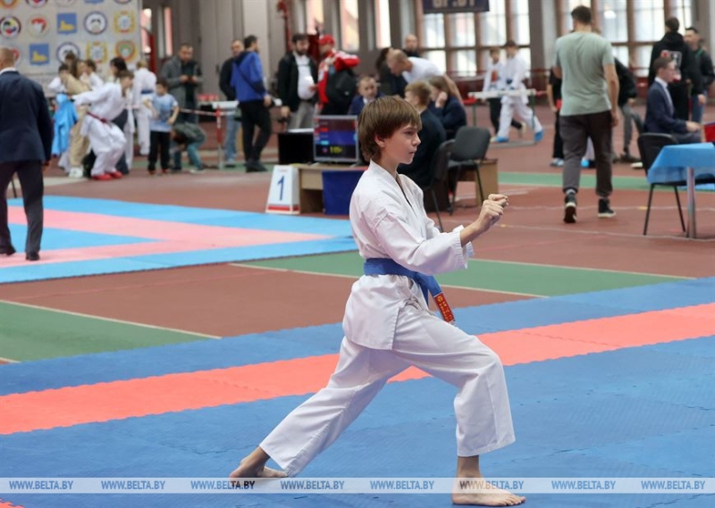 Белорусские и российские каратисты борются за первенство на Gomel region cup