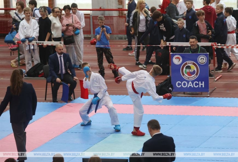 Белорусские и российские каратисты борются за первенство на Gomel region cup