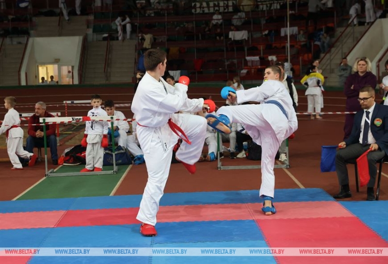 Белорусские и российские каратисты борются за первенство на Gomel region cup