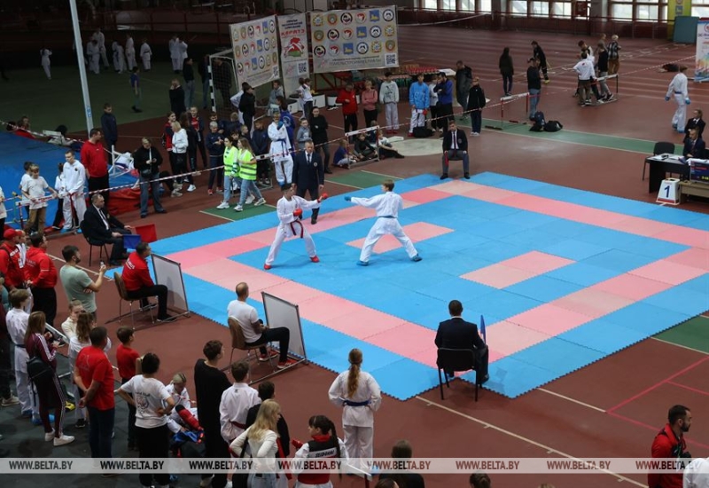 Белорусские и российские каратисты борются за первенство на Gomel region cup